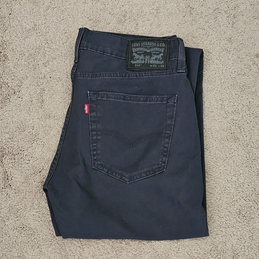 Levi's Men's Dark Gray Slim Straight Jeans 514